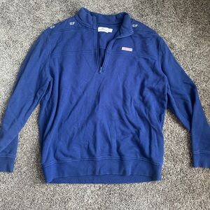 Vineyard Vines Size Large Blue Quarter-Zip Sweater